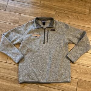Patagonia Better Sweater Mens Size Large 1/4 Zip Fleece Pullover Grey “Snooze”